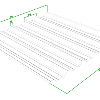 Telhas trapézio 40/980 - Lopafer - Telhas de Aço | Telhas Poliuretano